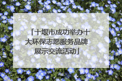 十堰市成功举办十大环保志愿服务品牌展示交流活动