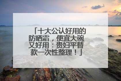 十大公认好用的防晒霜，便宜大碗又好用：贵妇平替款一次性整理！
