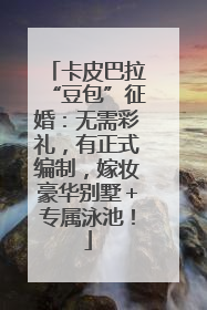 卡皮巴拉“豆包”征婚：无需彩礼，有正式编制，嫁妆豪华别墅＋专属泳池！
