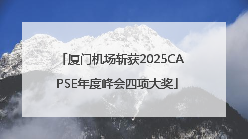 厦门机场斩获2025CAPSE年度峰会四项大奖