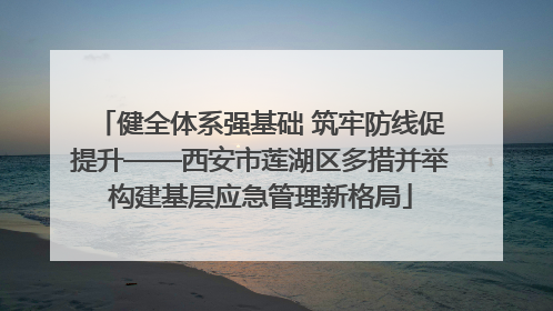 健全体系强基础 筑牢防线促提升——西安市莲湖区多措并举构建基层应急管理新格局