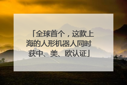 全球首个，这款上海的人形机器人同时获中、美、欧认证