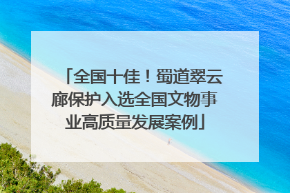 全国十佳！蜀道翠云廊保护入选全国文物事业高质量发展案例