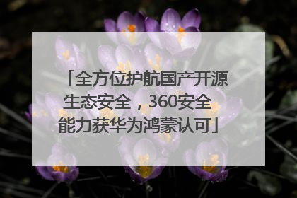 全方位护航国产开源生态安全，360安全能力获华为鸿蒙认可