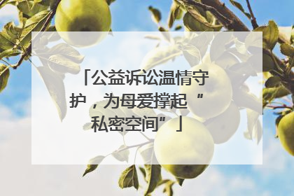 公益诉讼温情守护，为母爱撑起“私密空间”