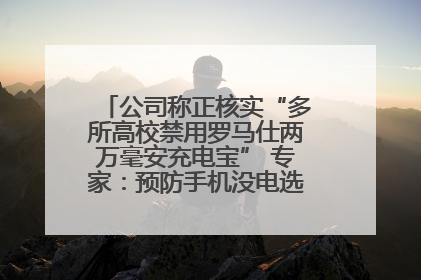 公司称正核实“多所高校禁用罗马仕两万毫安充电宝” 专家：预防手机没电选中等体积产品即可