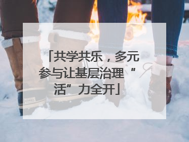 共学共乐，多元参与让基层治理“活”力全开