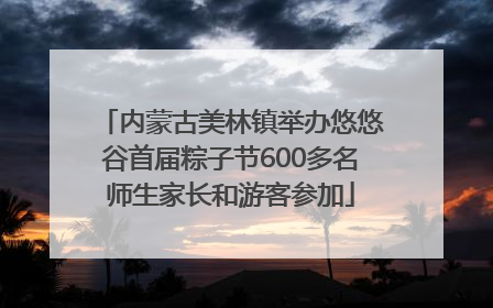 内蒙古美林镇举办悠悠谷首届粽子节600多名师生家长和游客参加