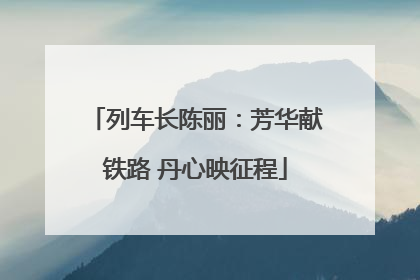 列车长陈丽：芳华献铁路 丹心映征程