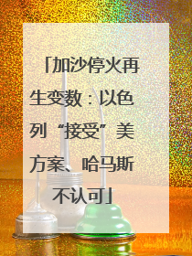 加沙停火再生变数：以色列“接受”美方案、哈马斯不认可