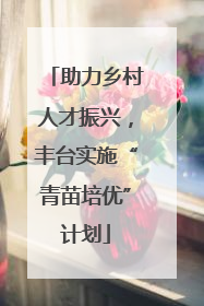 助力乡村人才振兴，丰台实施“青苗培优”计划