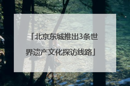 北京东城推出3条世界遗产文化探访线路