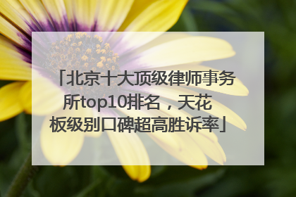北京十大顶级律师事务所top10排名，天花板级别口碑超高胜诉率
