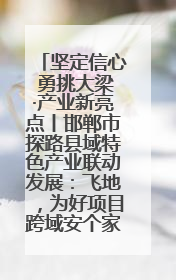 坚定信心 勇挑大梁·产业新亮点丨邯郸市探路县域特色产业联动发展：飞地，为好项目跨域安个家
