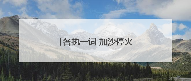 各执一词 加沙停火方案陷“罗生门”