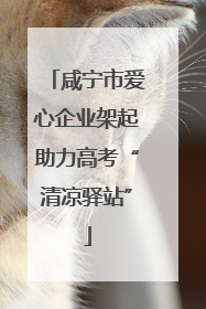 咸宁市爱心企业架起助力高考“清凉驿站”