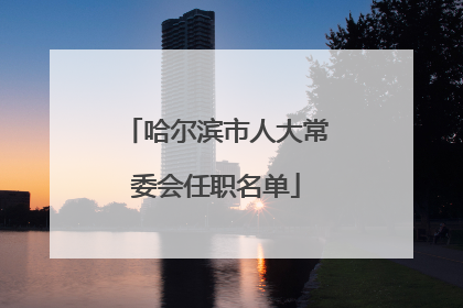 哈尔滨市人大常委会任职名单