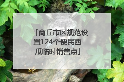 商丘市区规范设置124个便民西瓜临时销售点