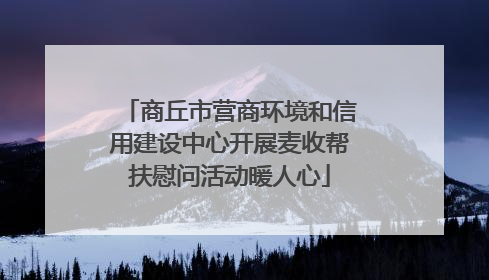 商丘市营商环境和信用建设中心开展麦收帮扶慰问活动暖人心