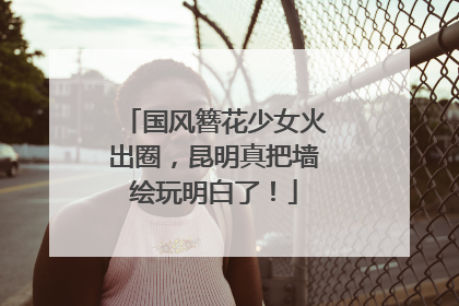 国风簪花少女火出圈，昆明真把墙绘玩明白了！