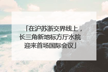 在沪苏浙交界线上，长三角新地标方厅水院迎来首场国际会议