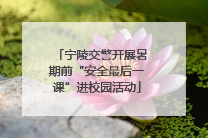 宁陵交警开展暑期前“安全最后一课”进校园活动