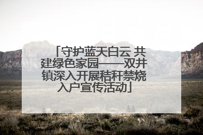 守护蓝天白云 共建绿色家园——双井镇深入开展秸秆禁烧入户宣传活动