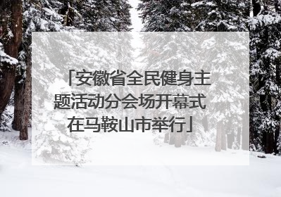 安徽省全民健身主题活动分会场开幕式在马鞍山市举行