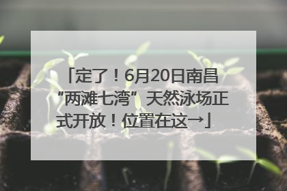 定了！6月20日南昌“两滩七湾”天然泳场正式开放！位置在这→