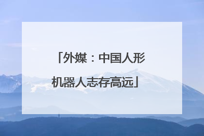 外媒：中国人形机器人志存高远