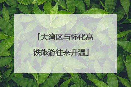 大湾区与怀化高铁旅游往来升温