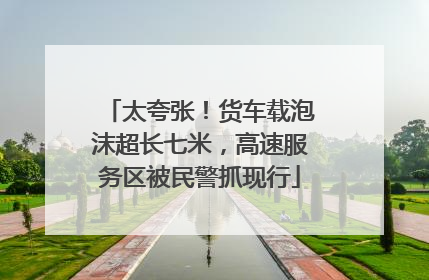 太夸张！货车载泡沫超长七米，高速服务区被民警抓现行