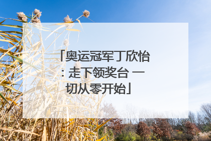 奥运冠军丁欣怡：走下领奖台 一切从零开始