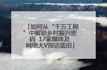 如何从“千万工程”中解锁乡村振兴密码  17家媒体及网络大V探访蓝田