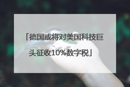 德国或将对美国科技巨头征收10%数字税