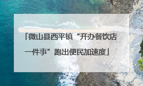 微山县西平镇“开办餐饮店一件事”跑出便民加速度