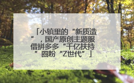 小镇里的“新质造”，国产原创主题服借拼多多“千亿扶持”圈粉“Z世代”