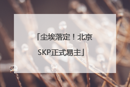 尘埃落定！北京SKP正式易主