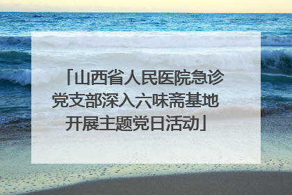 山西省人民医院急诊党支部深入六味斋基地开展主题党日活动