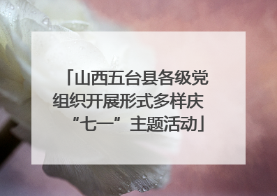 山西五台县各级党组织开展形式多样庆“七一”主题活动