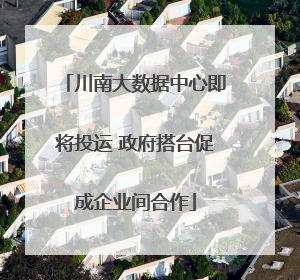 川南大数据中心即将投运 政府搭台促成企业间合作