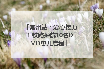 常州站：爱心接力！铁路护航10名DMD患儿启程
