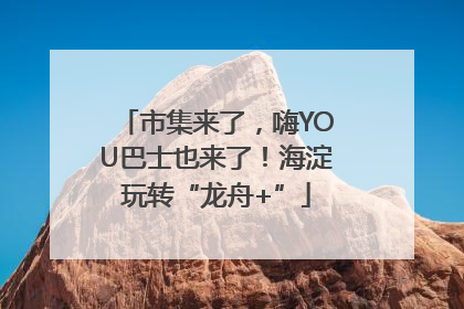 市集来了，嗨YOU巴士也来了！海淀玩转“龙舟+”