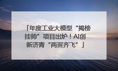 年度工业大模型“揭榜挂帅”项目出炉！AI创新济青“两翼齐飞”