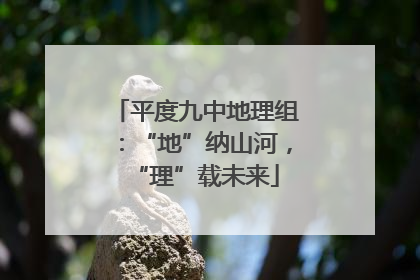 平度九中地理组：“地”纳山河，“理”载未来