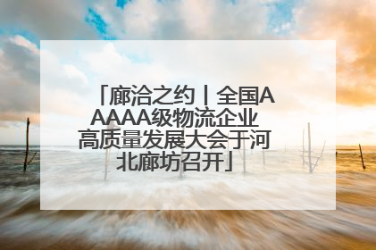 廊洽之约丨全国AAAAA级物流企业高质量发展大会于河北廊坊召开