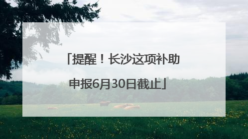 提醒！长沙这项补助申报6月30日截止