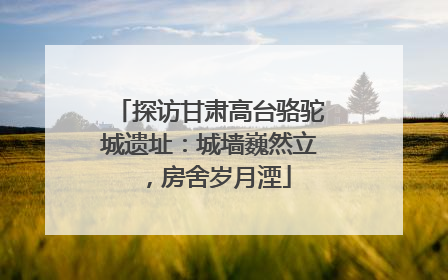 探访甘肃高台骆驼城遗址：城墙巍然立，房舍岁月湮