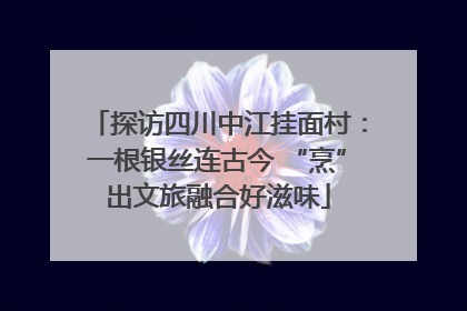 探访四川中江挂面村：一根银丝连古今 “烹”出文旅融合好滋味