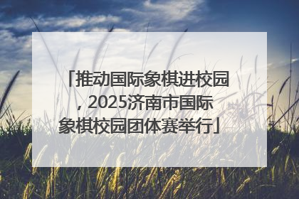 推动国际象棋进校园，2025济南市国际象棋校园团体赛举行